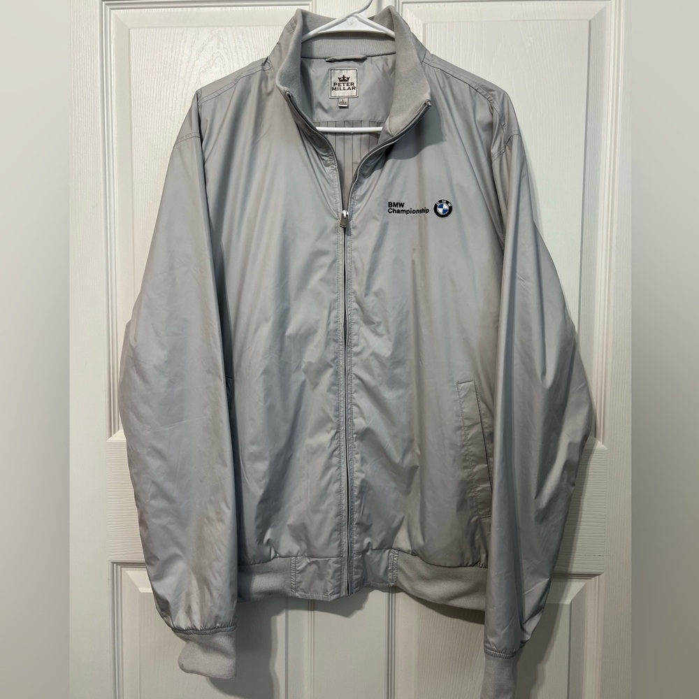 Peter Millar BMW Championship Windbreaker Golf Zip Up Jacket Size Large